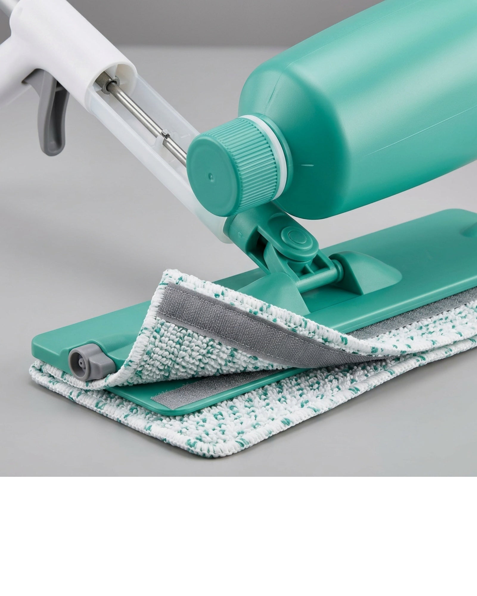 Tuxan Spray Flat Mop 128 cm with 450 ml Bottle Jade - Detail view