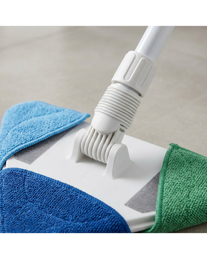 Tuxan Triangular Swivel Mop 95-140 cm with 3 Pads Sage - Detail view