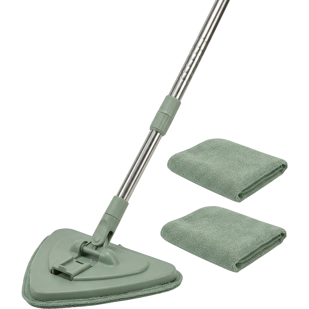 Tuxan Triangular Swivel Mop 95-140 cm with 3 Pads Sage - Product view