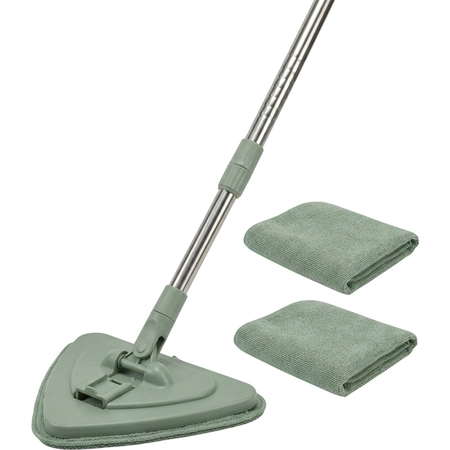 Tuxan Triangular Swivel Mop 95-140 cm with 3 Pads Sage